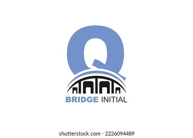 P patrón de logotipo de carta puente para su marca.

