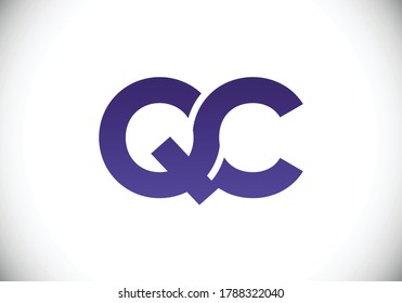 Q C Initial Letter Logo design, Graphic Alphabet Symbol for Corporate Business Identity