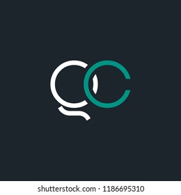 Q & C joint logo letter style design with business card template