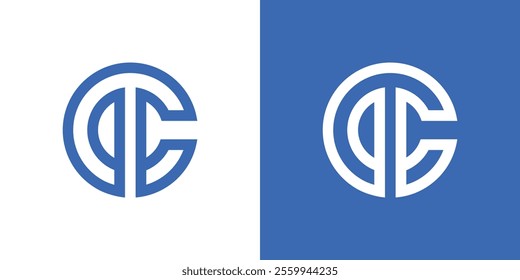 Q and C letter combination logo in circle, business logo