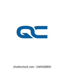 Q C letter logo design