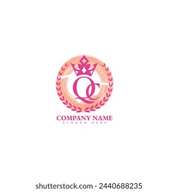 Q C QC Initial logo template vector and water color QC letter logo