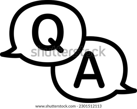 Q and A callouts isolated vector icon.