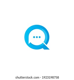 Q chat logo icon symbol icon illustration design