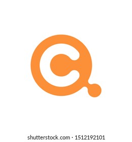 q circle logo vector design graphic 