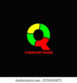 Q colorful business logo design