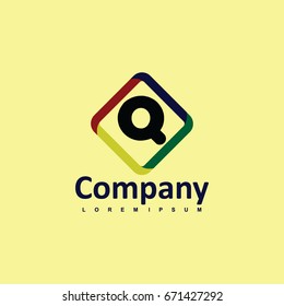 Q Company Logo Vector Template