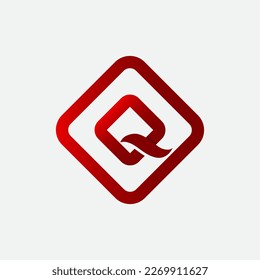 Q creative blue gradient alphabet letter logo for branding and business.EPS 10