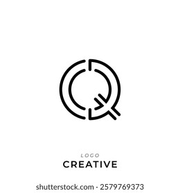 Q Creative Latter Logo Design. Branding Logo Design. Creative Logo. Template. Vector illustration. Modern Monogram Design. Brand Identity Design