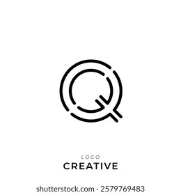 Q Creative Latter Logo Design. Branding Logo Design. Creative Logo. Template. Vector illustration. Modern Monogram Design. Brand Identity Design