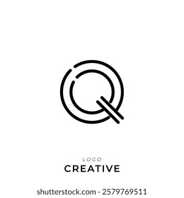 Q Creative Latter Logo Design. Branding Logo Design. Creative Logo. Template. Vector illustration. Modern Monogram Design. Brand Identity Design