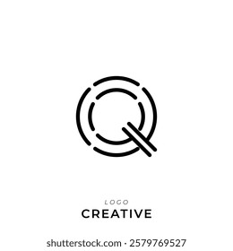 Q Creative Latter Logo Design. Branding Logo Design. Creative Logo. Template. Vector illustration. Modern Monogram Design. Brand Identity Design