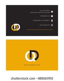Q D  Letter logo design