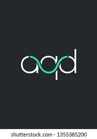 A Q D letters joint logo design template