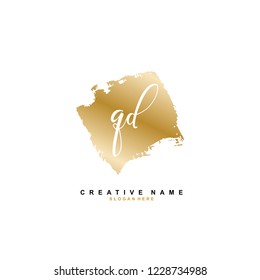Q D QD Initial logo template vector