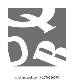 q d r letter vector logo
