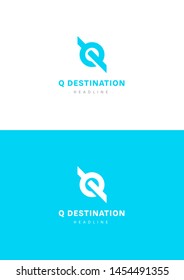 Q destination company logo template.