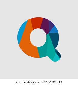 Q Diamond Font Vector Template Design Illustration