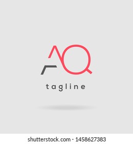 A & Q Double letter logo vector design template