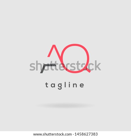 A & Q Double letter logo vector design template