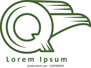 Q Eagle Logo Vector Design
