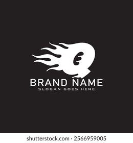 Q Fire logo. Q letter logo design. business and real estate monogram logo vector template. Q