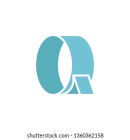 Q Font logo. Modern design vector font for title, header, lettering. Corporate Vector abc technology typeface.  