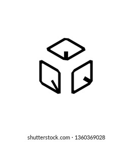 Q Font logo. Modern design vector font for title, header, lettering. Corporate Vector abc technology typeface. Letters line art style