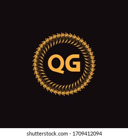 abstraktes Design des Q G-Buchstabens
