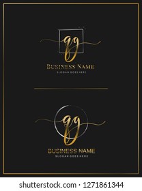 Q G QG Initial letter handwriting and  signature logo.