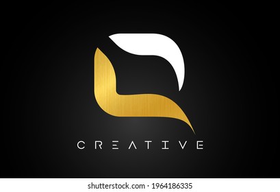 Q Golden Letter Logo with Creative Modern Look and Gold Texture. Metal Gold Q Icon Idea with Trendy Look.