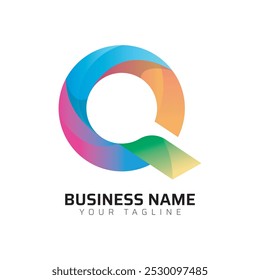 Q Gradient Colorful 3D Pro Logo

