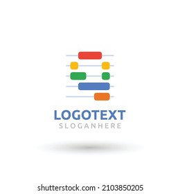 Q graph logo, colorful chart logo, Q letter logo