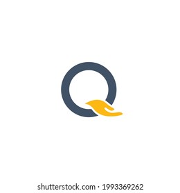 Q Hand Logo
combination letter Q and hand