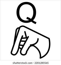 Q Hand Sign Deaf Language Hand Stock Vector (Royalty Free) 2201285565 ...