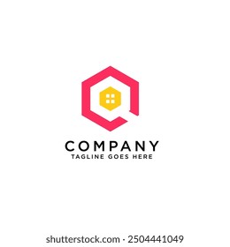 q home logo, for real estate bussines , logo vector icon illustration design