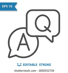 Q und ein Symbol. Professionelles, Pixel perfektes Symbol, EPS10-Format.