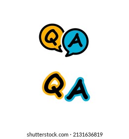 Q and A icon ,Question and Answer icon concept . Vector illustration
