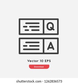 Q A icon vector