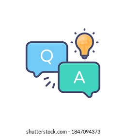 Q & A Icon In Vector. Logotype