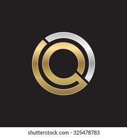 Q initial circle company or QO OQ logo black background
