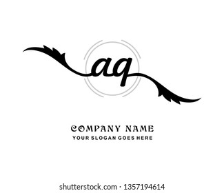 A Q Initial Handwriting Logo Template