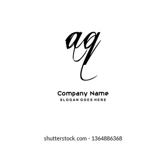A Q Initial Handwriting Logo Template