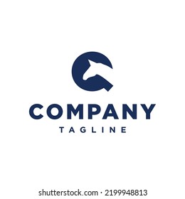 Q initial Horse Head  Ranch Stable equestrian creative unique logo design icon vector illustration
