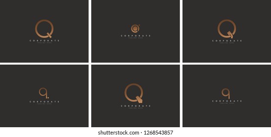 Q Initial logo concept, set logo