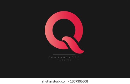 Q initials monogram letter text alphabet logo design	