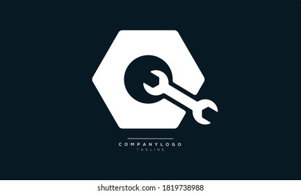 Q initials monogram letter text alphabet logo design