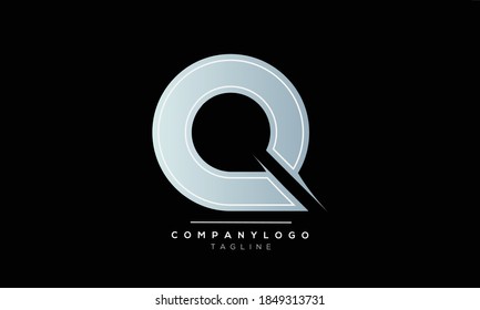 Q initials monogram letter text alphabet logo design
