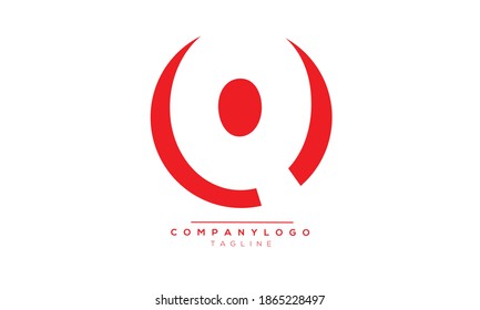 Q initials monogram letter text alphabet logo design