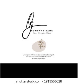 Q J QJ Initial letter handwriting and signature logo. Beauty vector initial logo .Fashion, boutique, floral and botanical